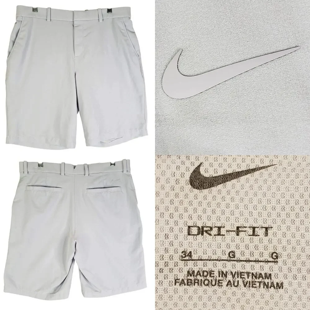 Nike Golf Shorts Tech Men’s 34 Dri-Fit Light Purple Flat Front Chino Performance